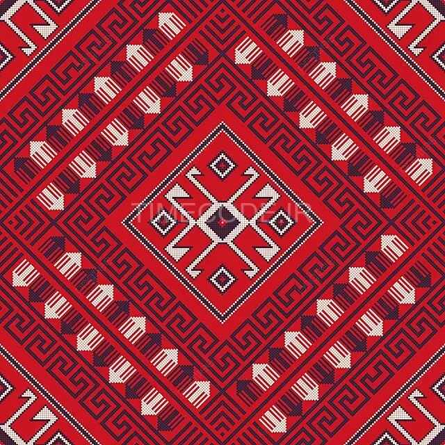 پترن طرح گلیم ایرانی